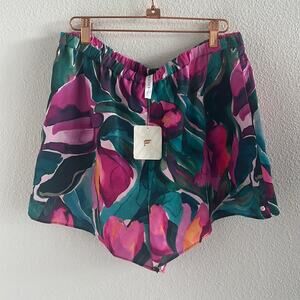 NWT Fabletics Sleep Short Printed Tulipe Elastic Waist XXL